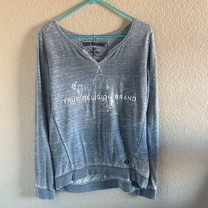 True Religion Blue Long Sleeve Tee